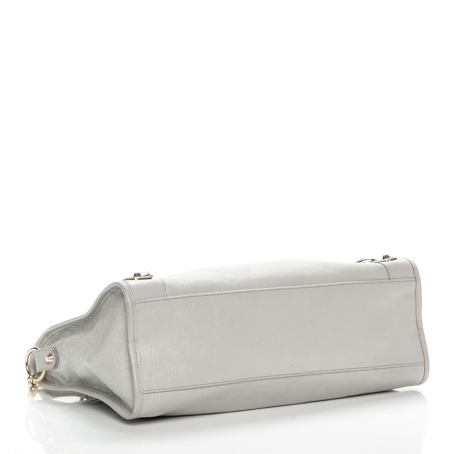 Chevre Gold Metallic Edge Hardware City Gris Perle