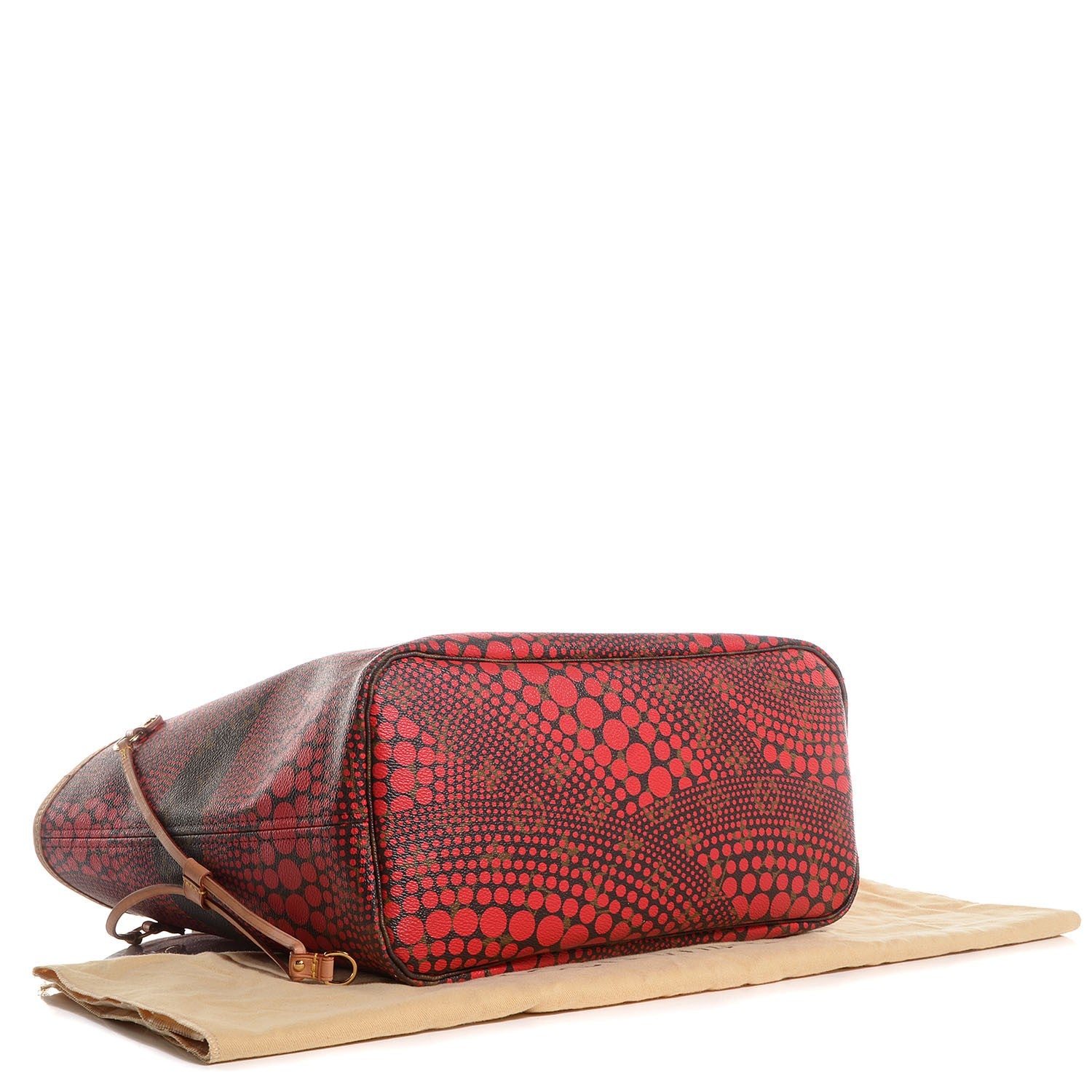 Louis Vuitton Monogram Kusama Waves Neverfull MM Red 4 of 7