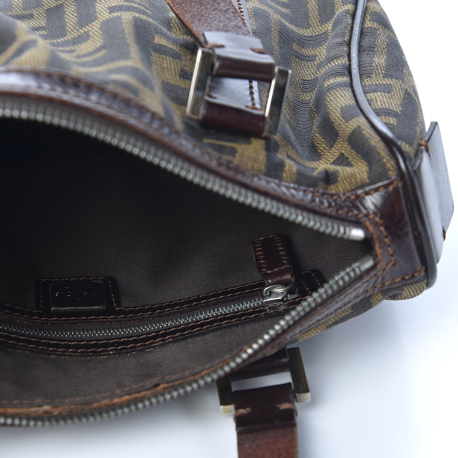 Fendi Zucca Mini Boston Satchel Tobacco 5 of 10