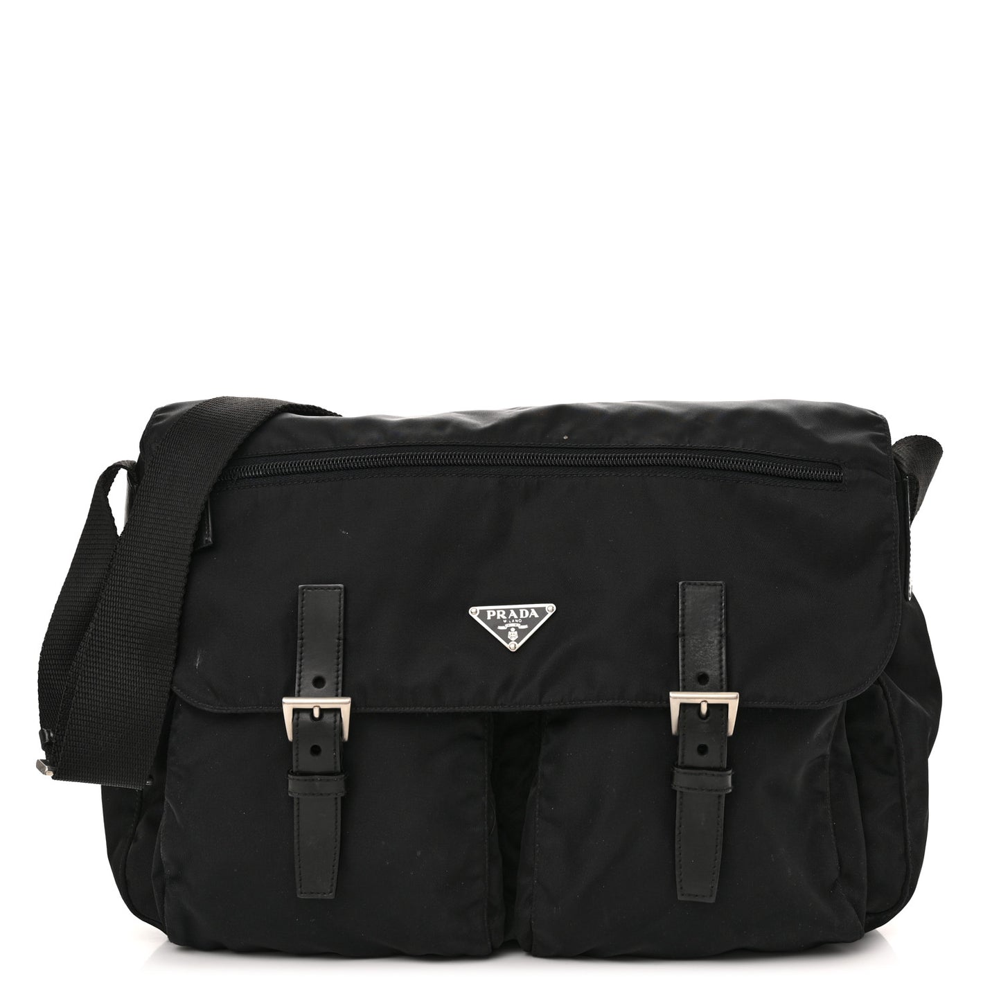 Tessuto Nylon Messenger Bag Black