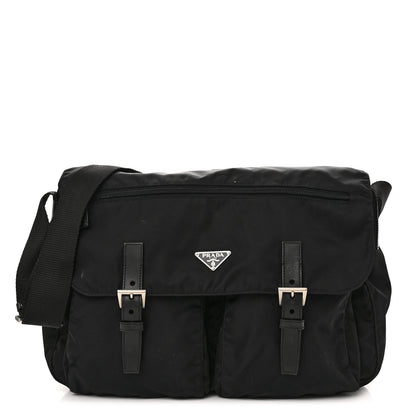 Prada Tessuto Nylon Messenger Bag Black 1 of 15