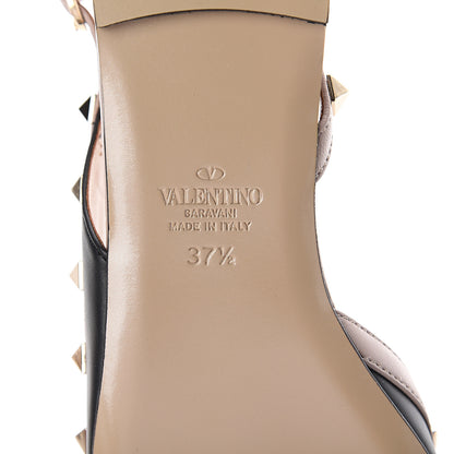 Valentino Garavani Nappa Rockstud Slingback Flats 37.5 Black Poudre 6 of 7