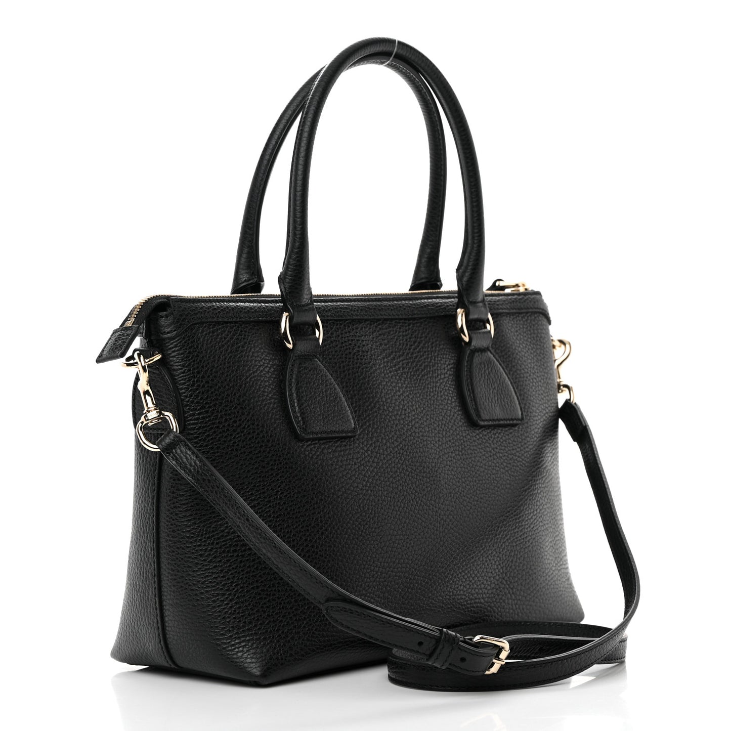 Dollar Calfskin GG Charm Satchel Black