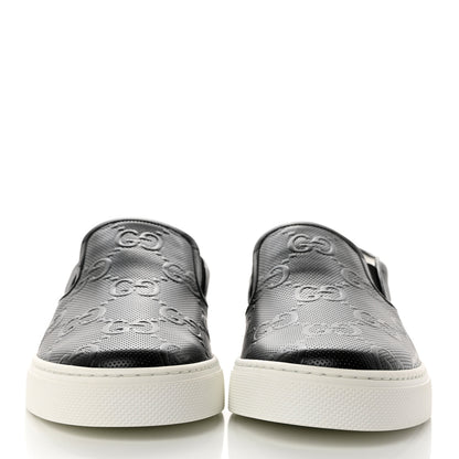 Gucci Guccissima Mens Dublin Slip On Sneakers 11.5 Black 2 of 9
