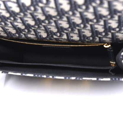 Christian Dior Oblique 30 Montaigne Flap Bag Blue 4 of 11
