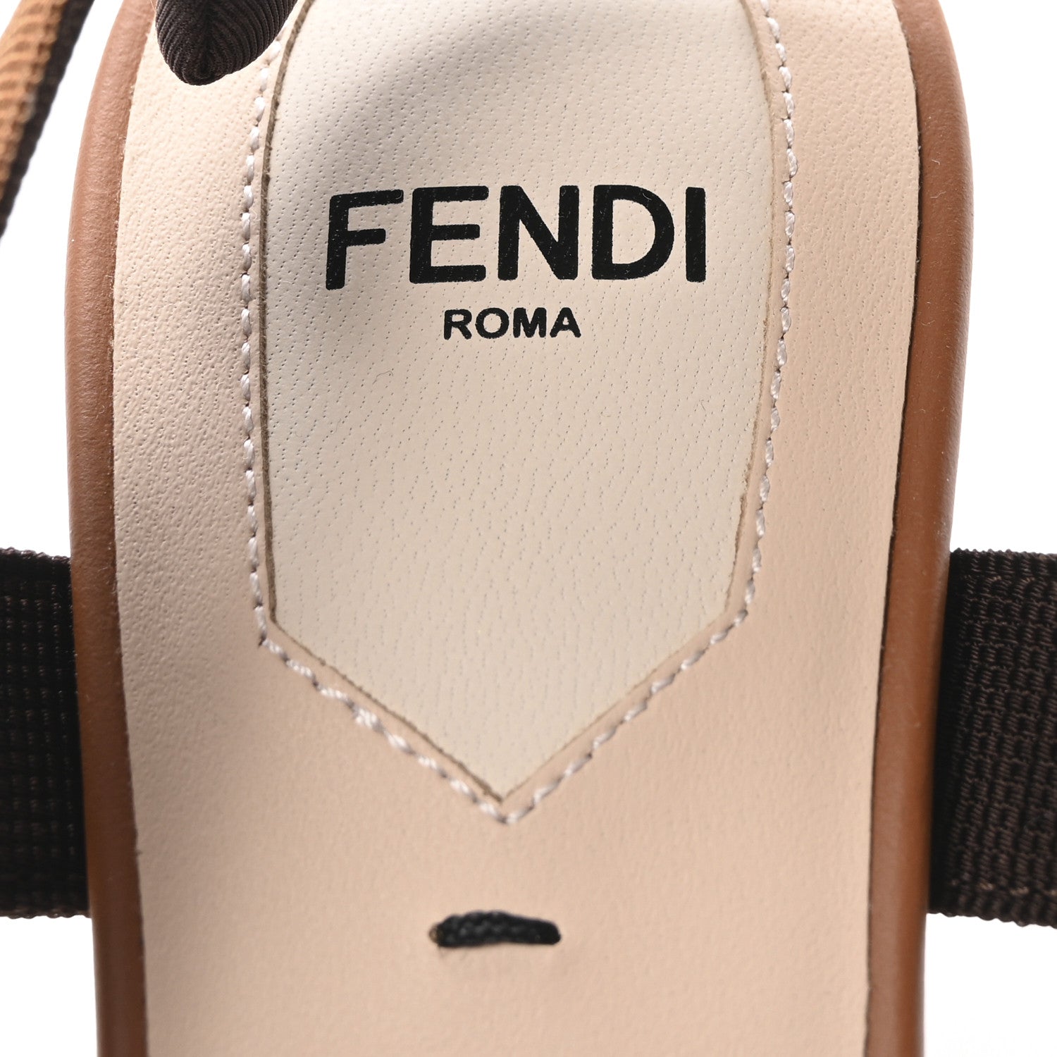 Fendi Mesh Velvet Karligraphy Colibri 55mm Slingback Pumps 35.5 Nocciola 8 of 9