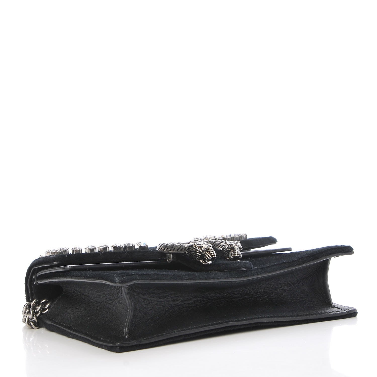 Gucci Velvet Crystal Super Mini Dionysus Shoulder Bag Black 5 of 7