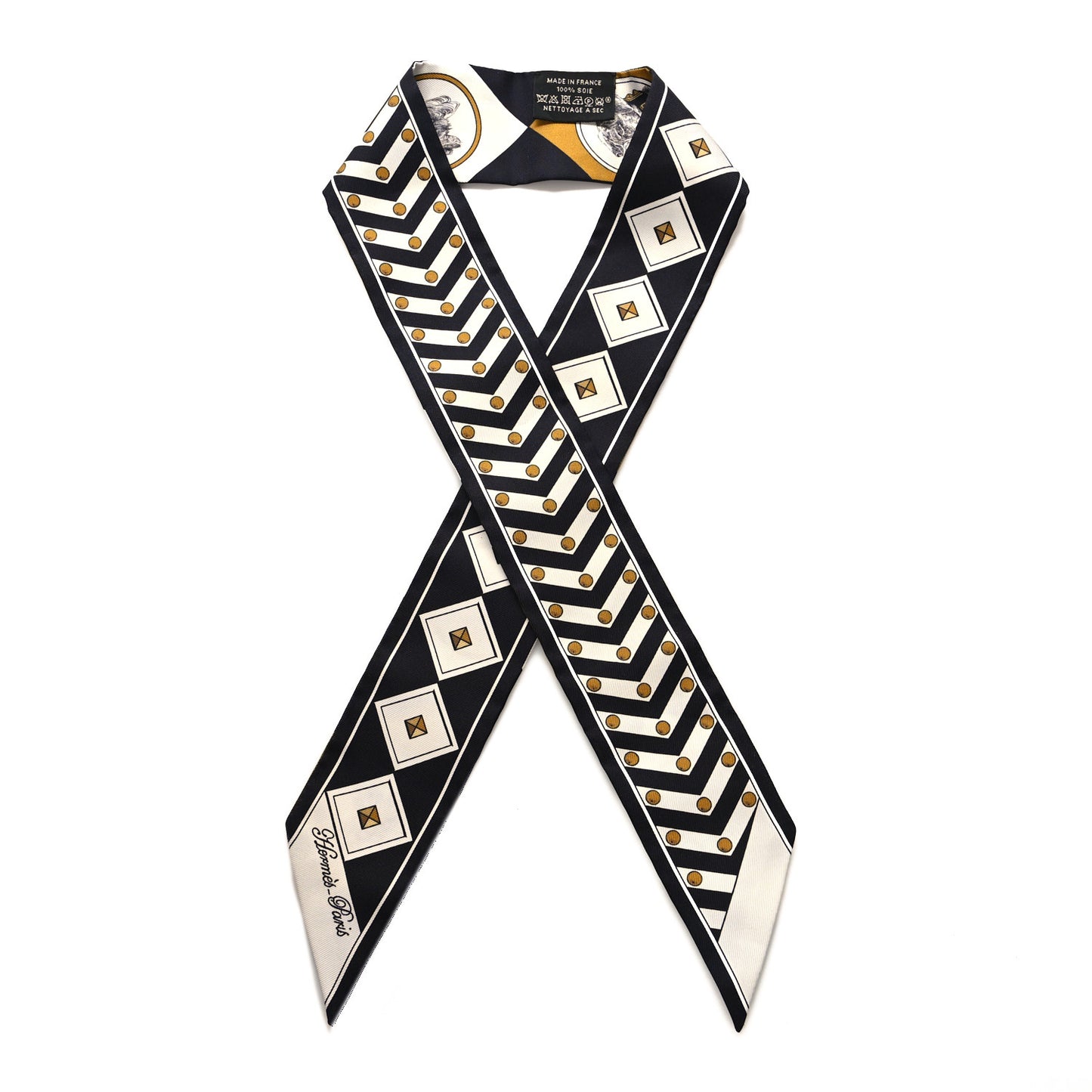 Silk Colliers et Chiens Twilly Black Gold White