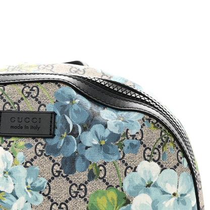 Gucci GG Supreme Monogram Blooms Medium Day Backpack Beige Blue Navy 12 of 12