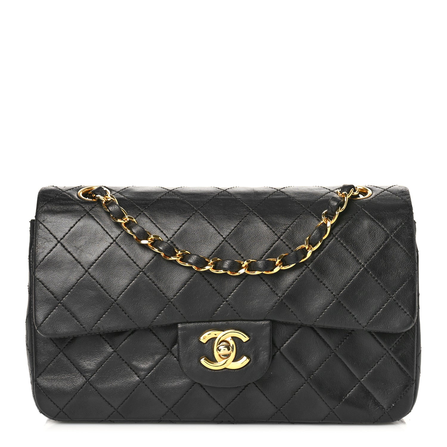 Chanel Lambskin Quilted Small Double Flap Black 1 of 11
