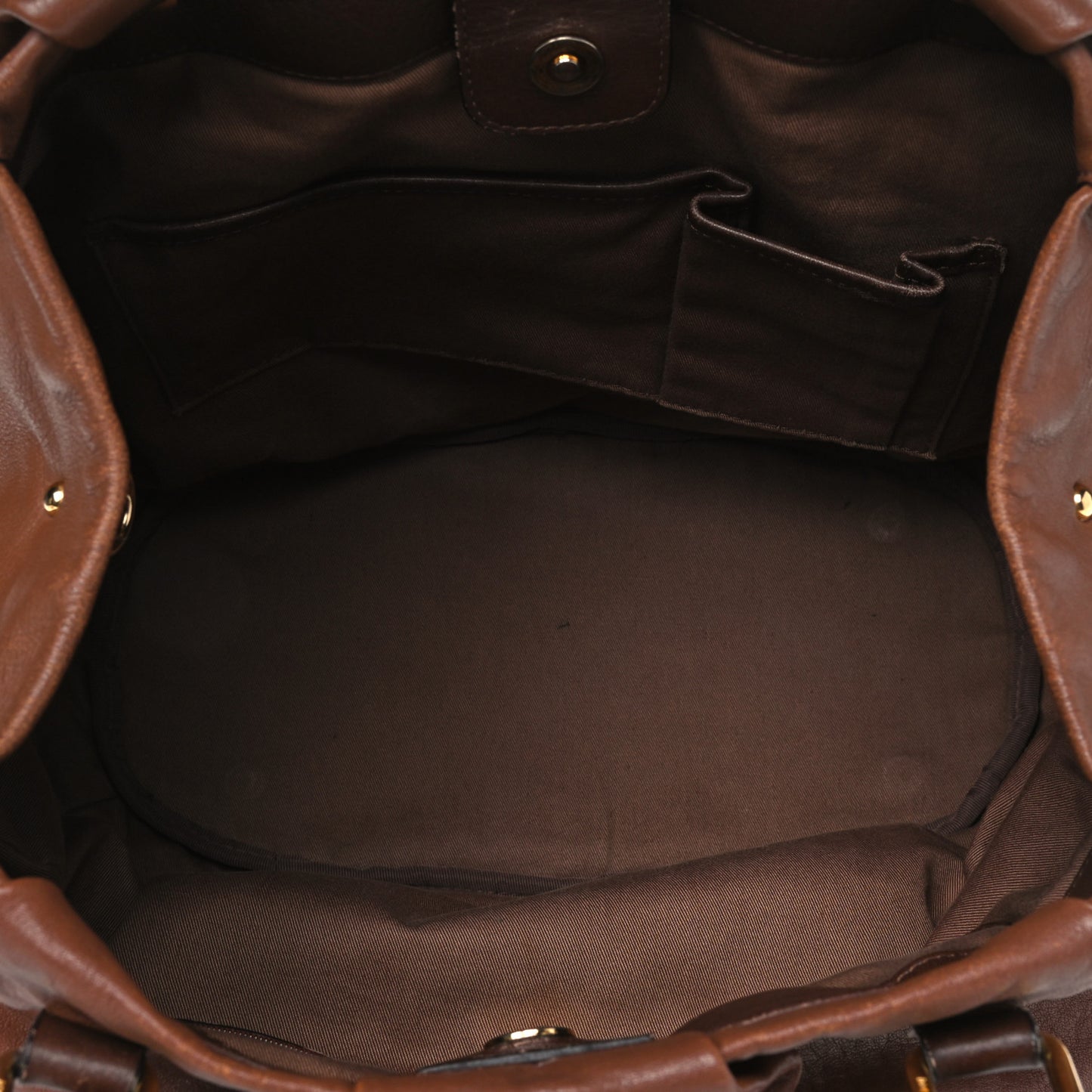 Calfskin Shopper Tote Brown