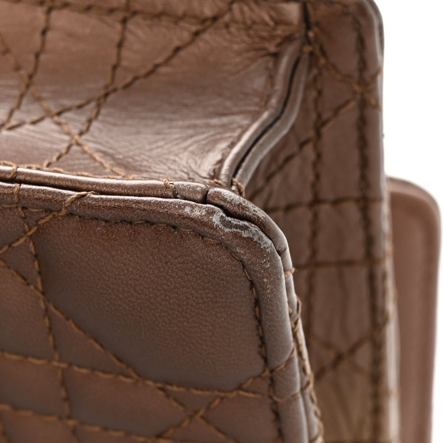 Iridescent Lambskin Gradient Chain Lady Dior Chain Pouch Metallic Pink