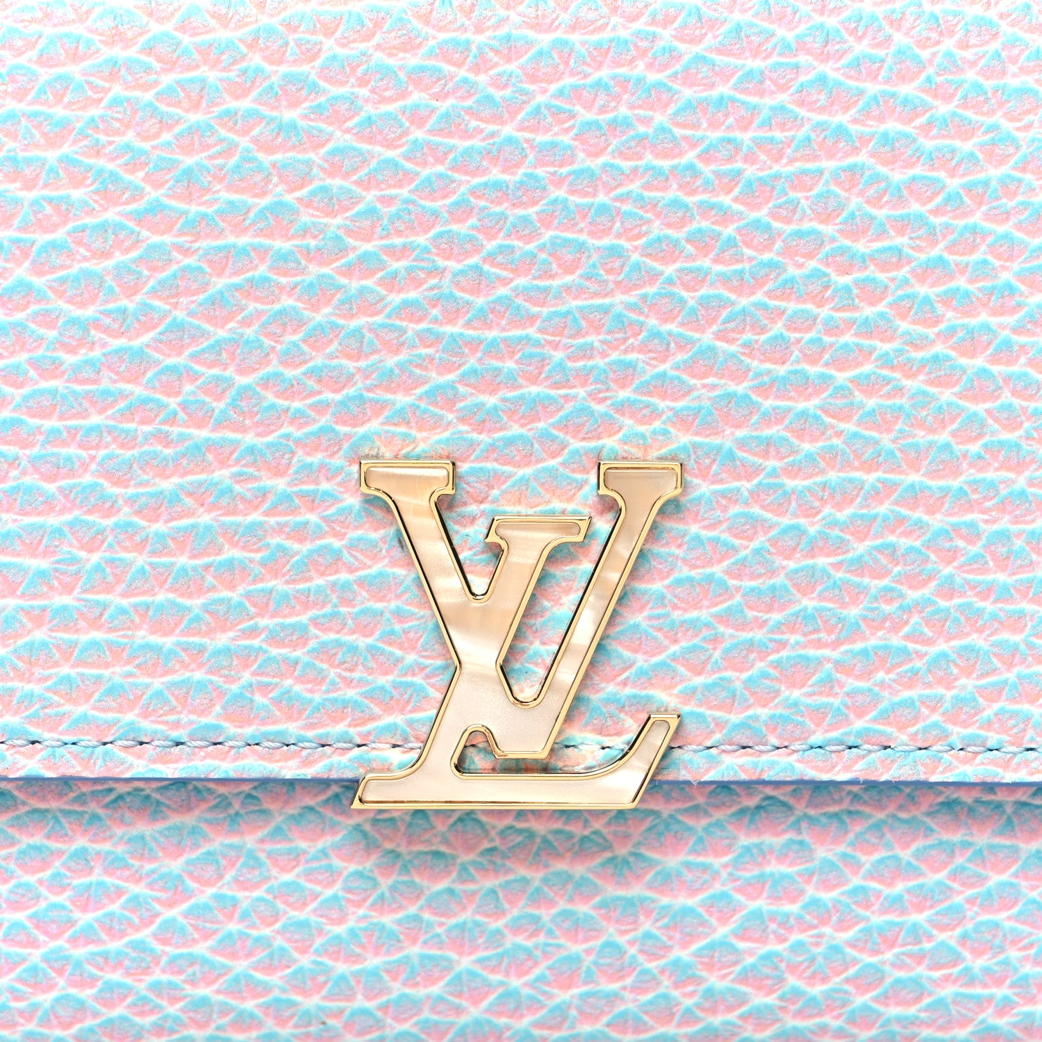 Louis Vuitton Taurillon Stardust Capucines Compact Wallet Lilas 8 of 8
