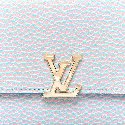 Louis Vuitton Taurillon Stardust Capucines Compact Wallet Lilas 8 of 8