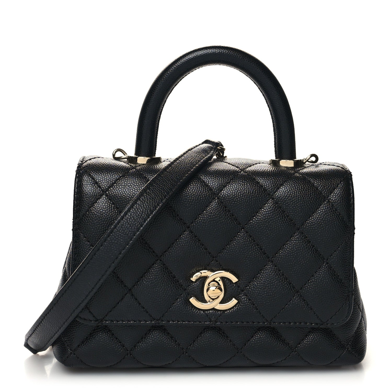 Chanel Caviar Quilted Extra Mini Coco Handle Flap Black 1 of 9