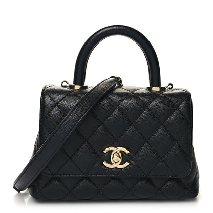 Chanel Caviar Quilted Extra Mini Coco Handle Flap Black 1 of 9