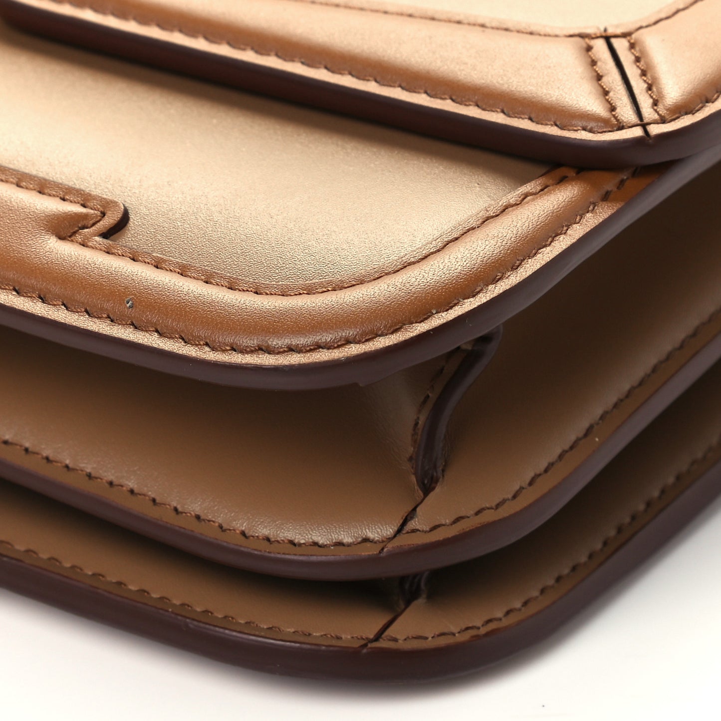 Smooth Calfskin Monogram Medium TB Bag Warm Camel