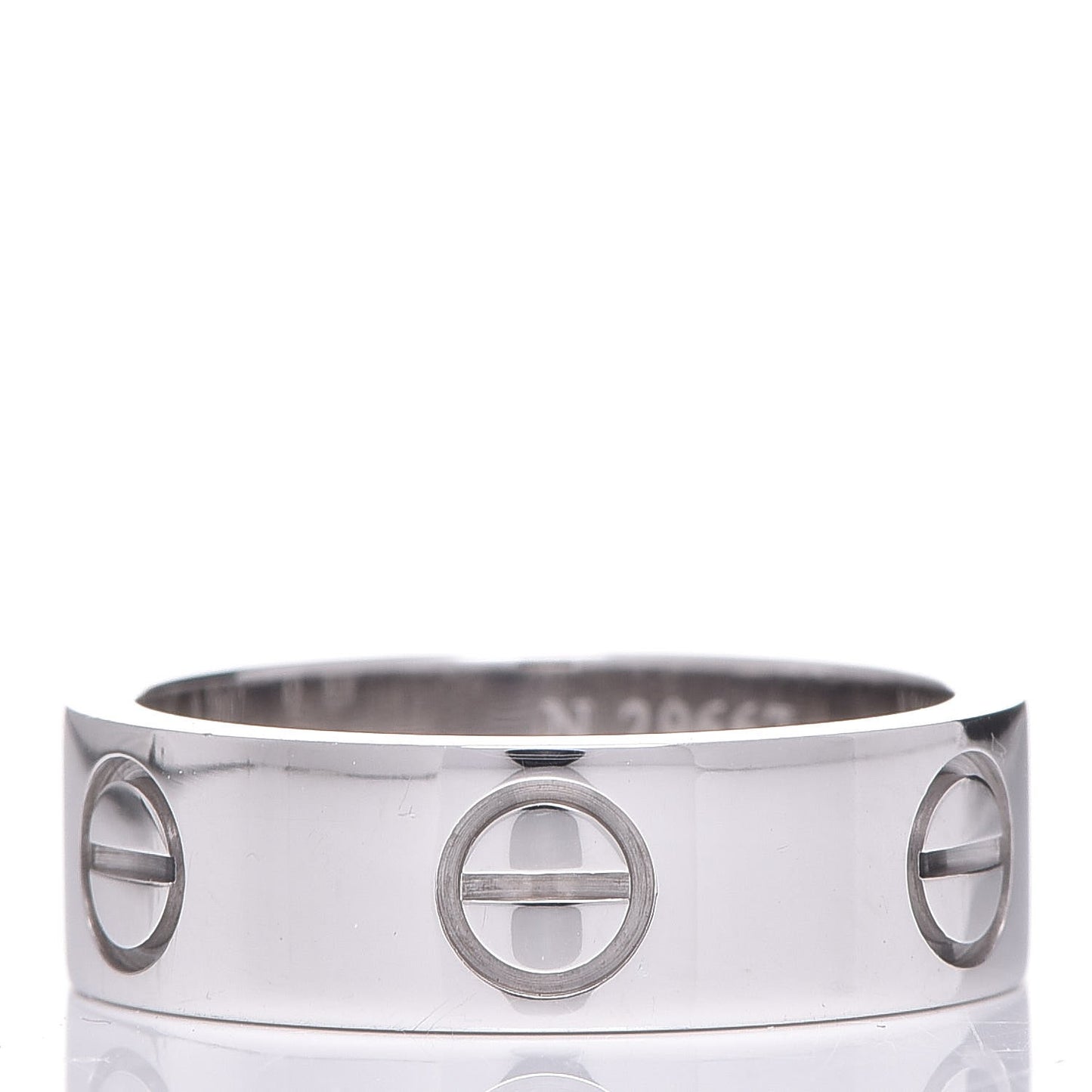 18K White Gold 5.5mm LOVE Ring 49 4.75