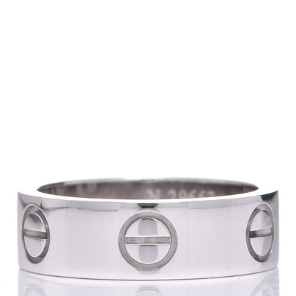 Cartier 18K White Gold 5.5mm LOVE Ring 49 4.75 3 of 5