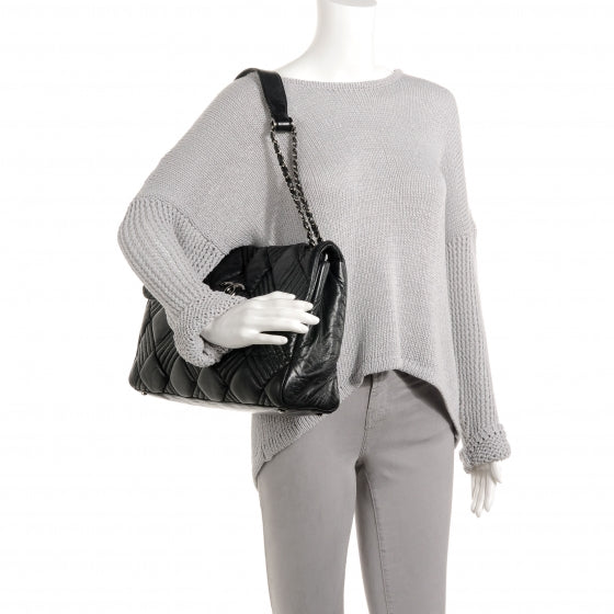 Chanel Lambskin In and Out XL Maxi Flap Black 2 of 8