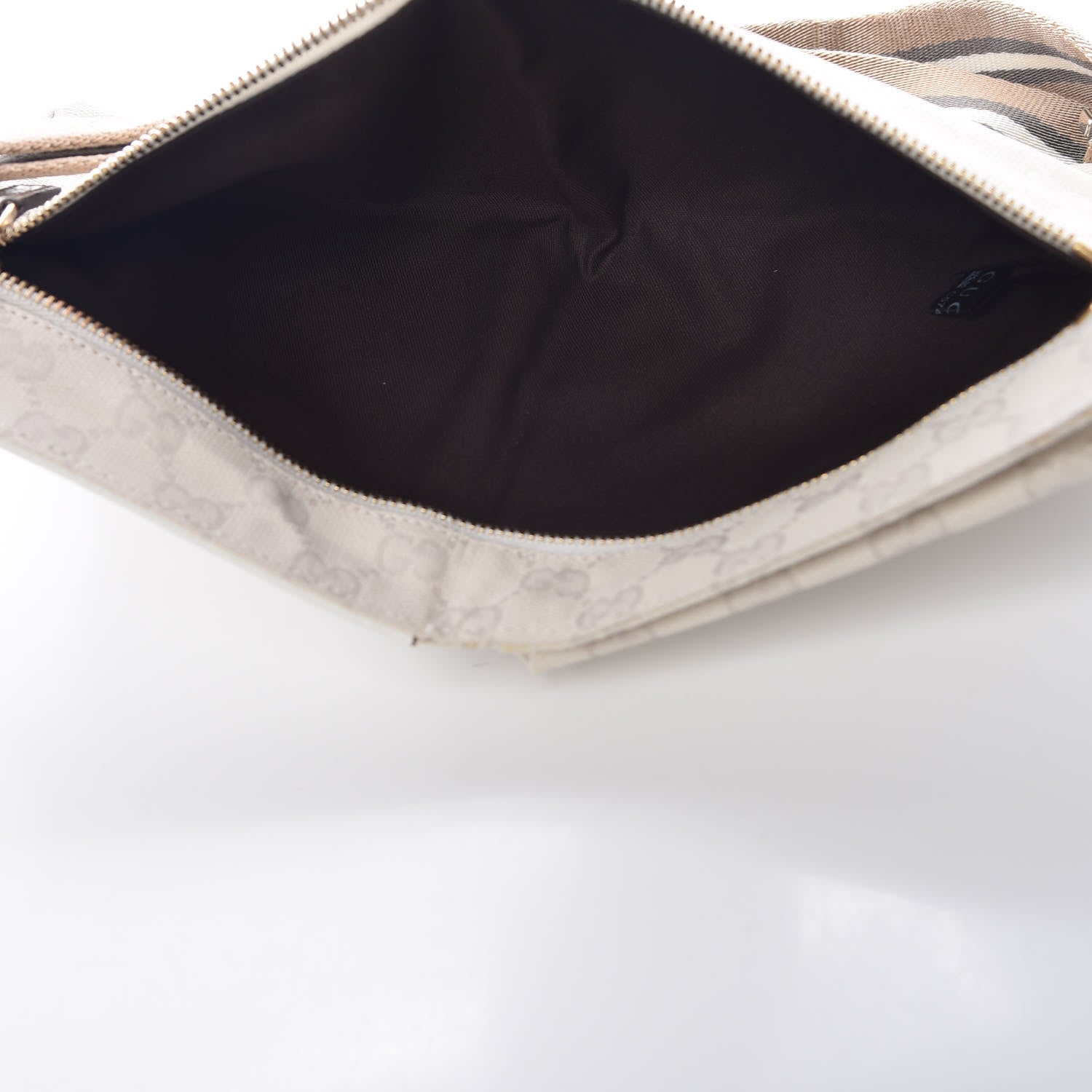 Gucci GG Monogram Web Double Pocket Belt Bag White 7 of 10