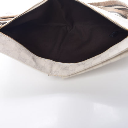 Gucci GG Monogram Web Double Pocket Belt Bag White 7 of 10