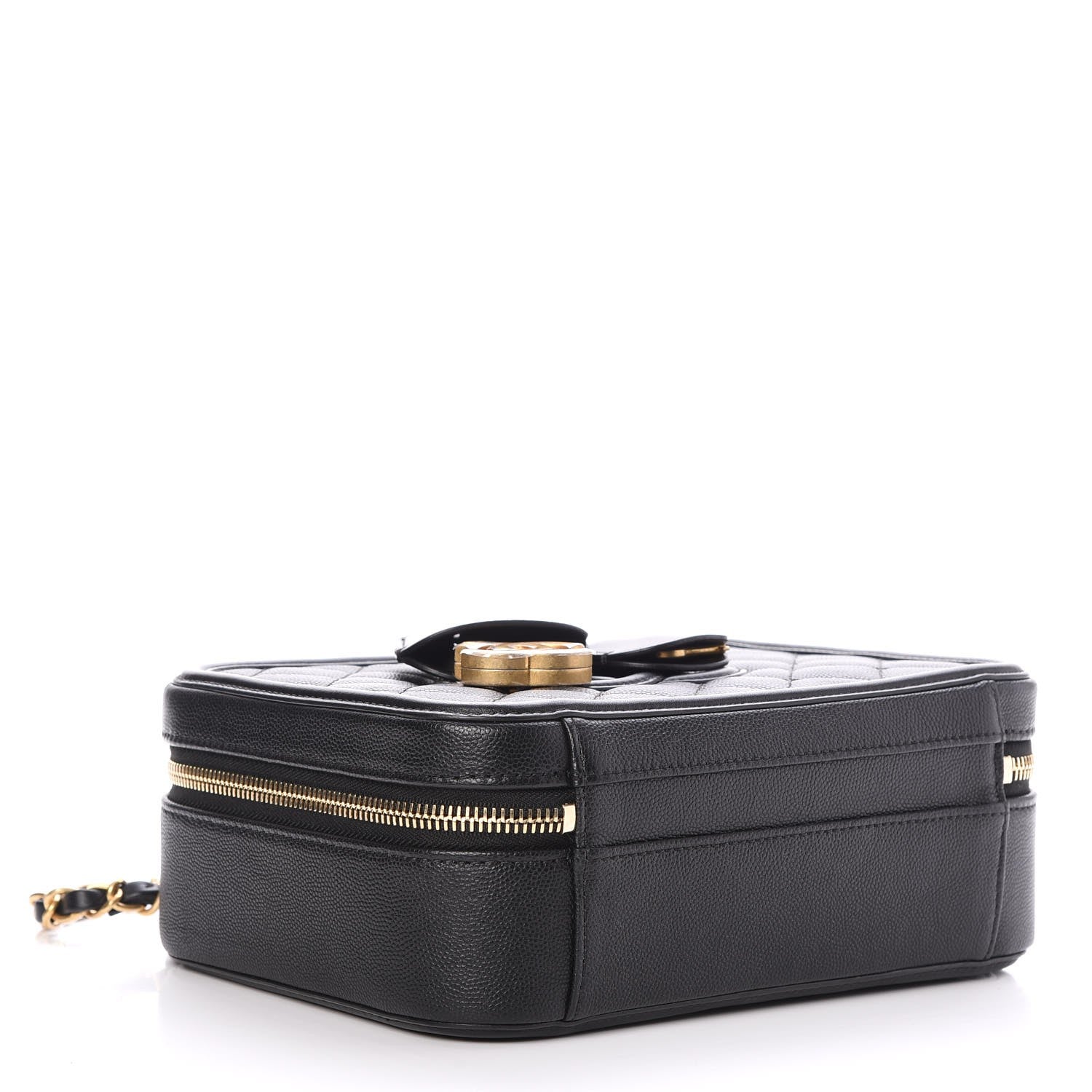 Chanel Caviar Quilted Medium CC Filigree Vanity Case Black 4 of 9
