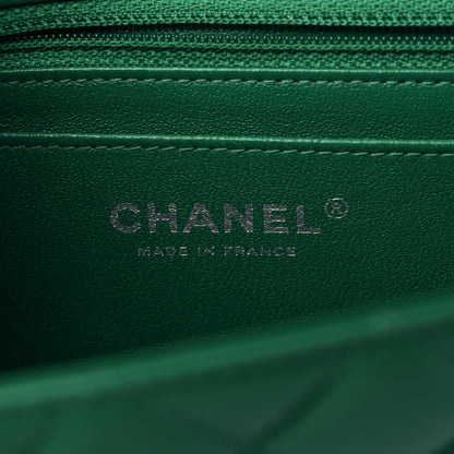 Chanel Lambskin Quilted Mini Rectangular Flap Green 6 of 13