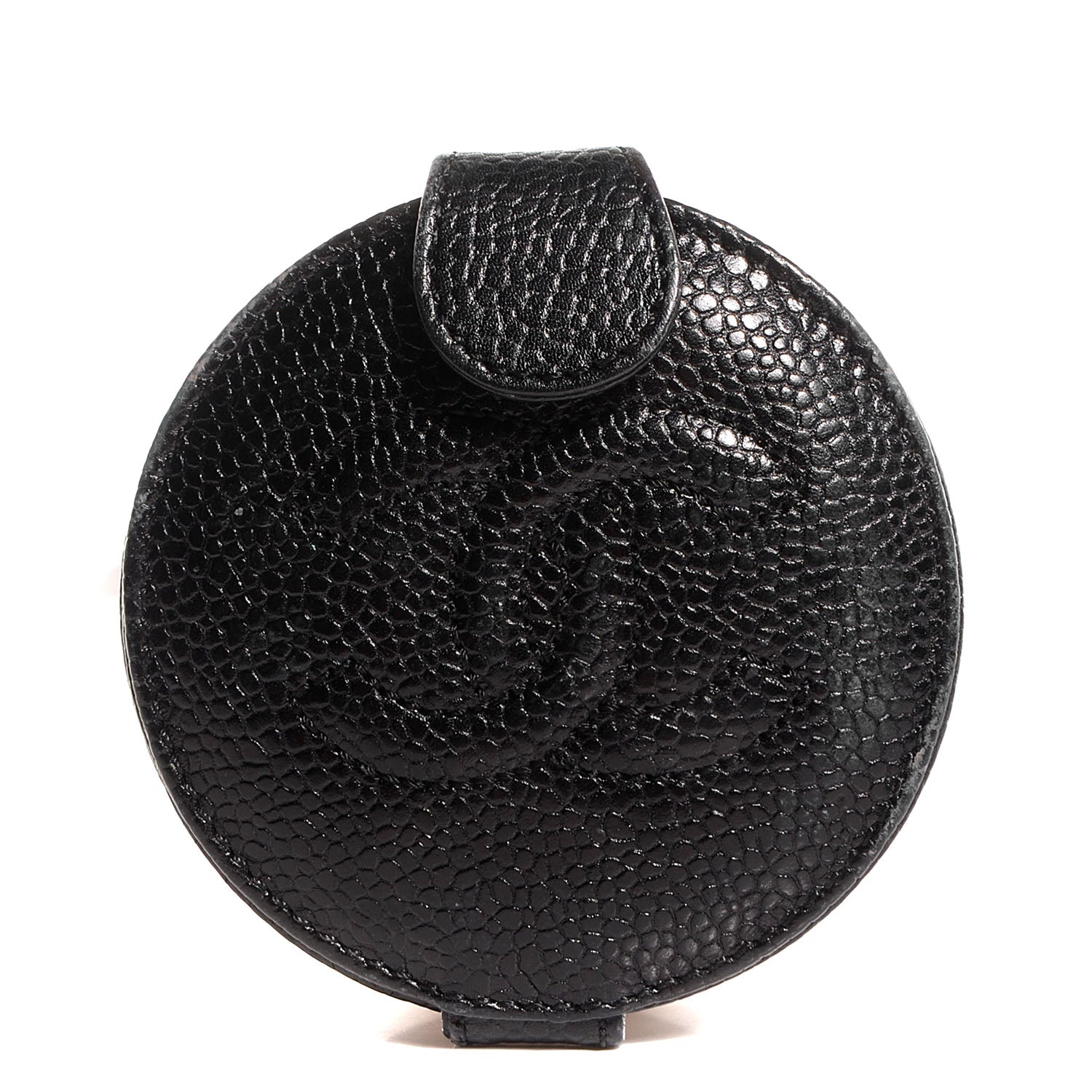 Chanel Caviar CC Round Mirror Black 1 of 7