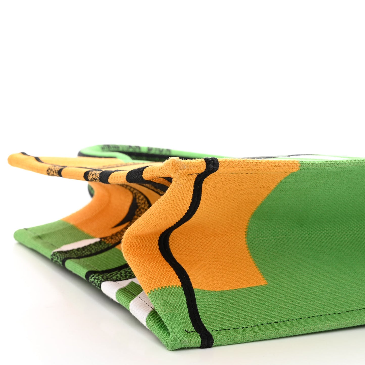 Canvas Embroidered Medium Jungle Pop Book Tote Green Multicolor