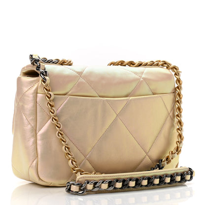 Chanel Iridescent Lambskin Quilted Medium Chanel 19 Flap Pink 3 of 11