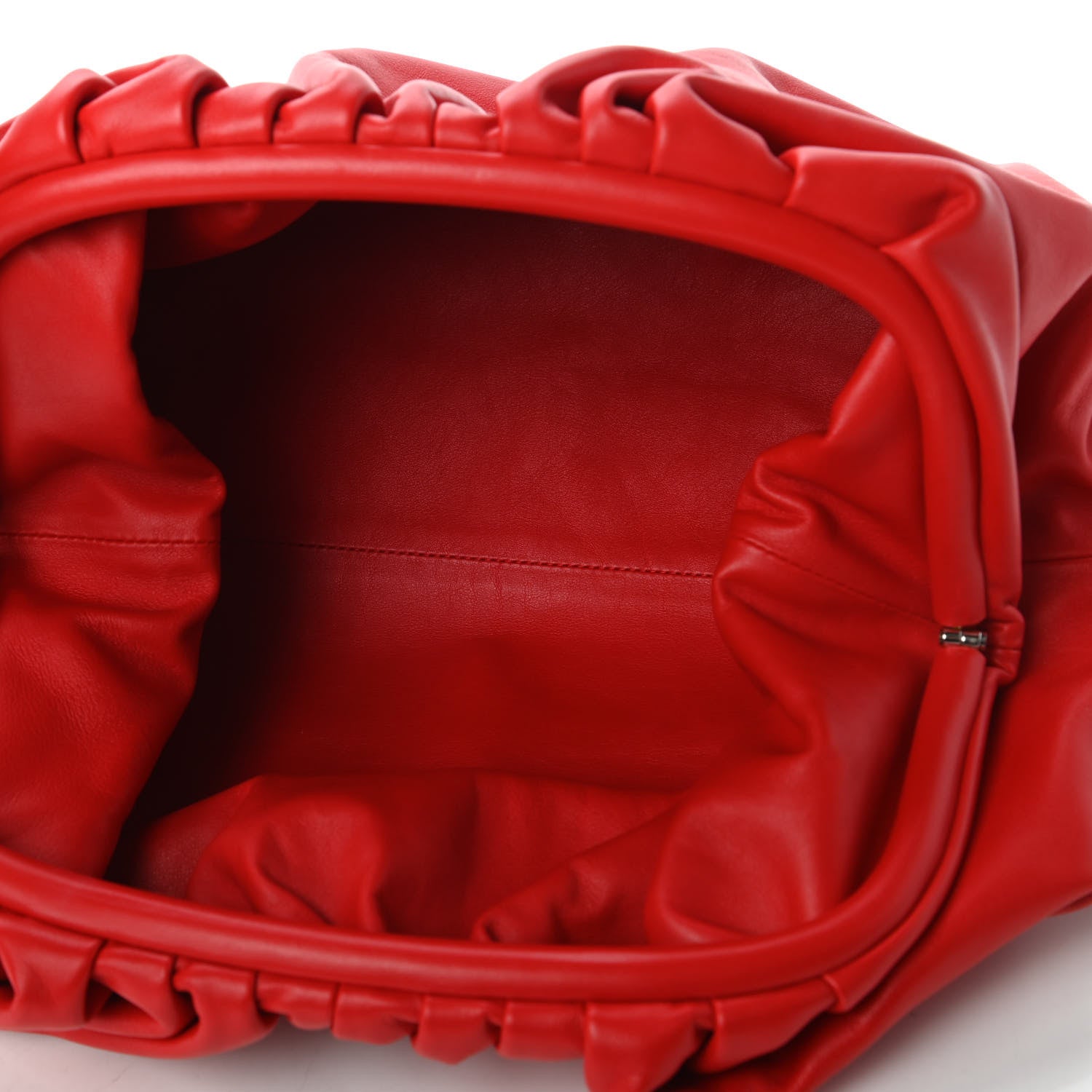 Bottega Veneta Smooth Butter Calf The Pouch Oversized Clutch Bright Red 5 of 10