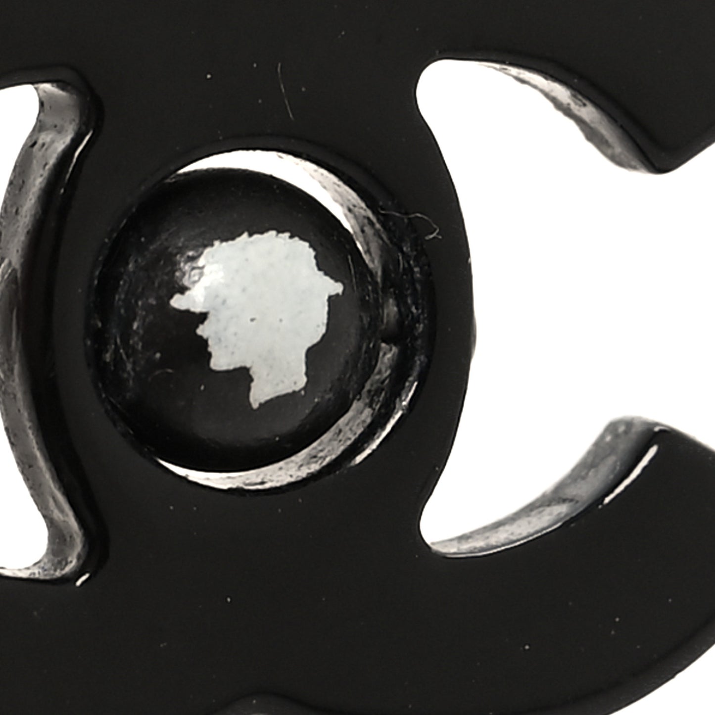 Resin CC Mademoiselle Earrings Black
