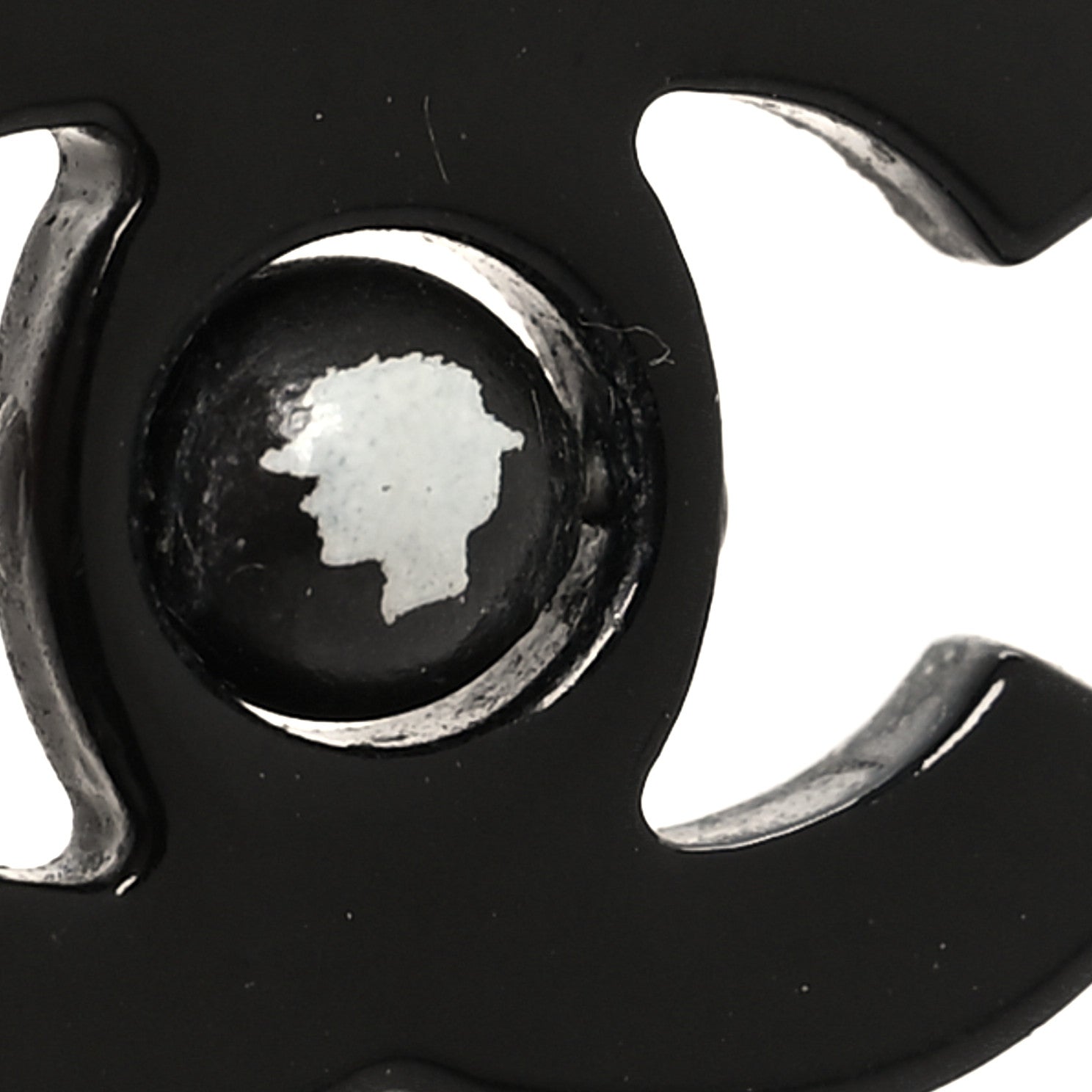 Chanel Resin CC Mademoiselle Earrings Black 5 of 6