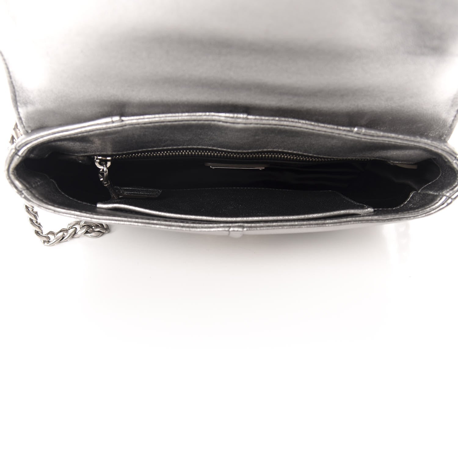 Miu Miu Nappa Matelasse Biker Shoulder Bag Cromo 5 of 10