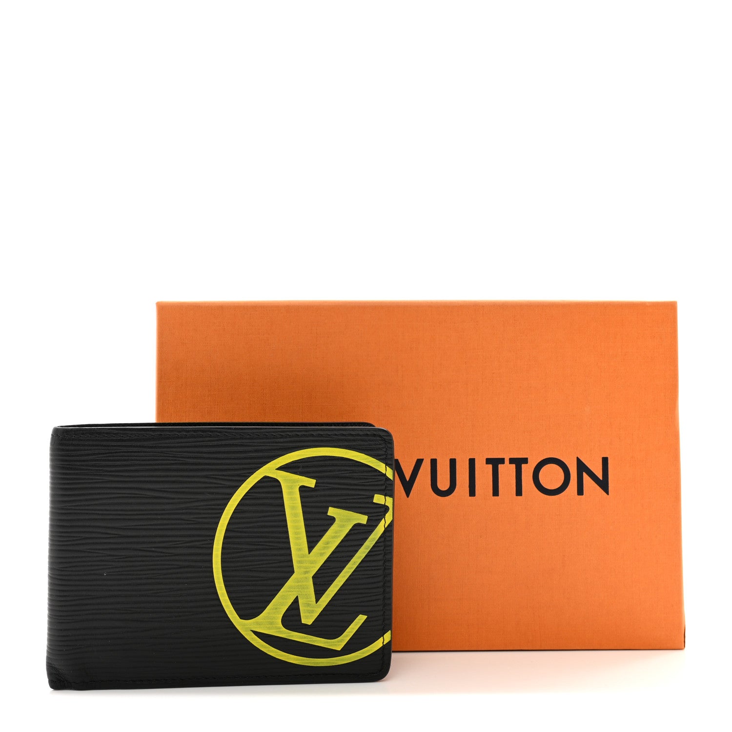 Louis Vuitton LOUIS VUITTON Epi LV Circle Bi-Fold Wallet Black Yellow 10 of 10