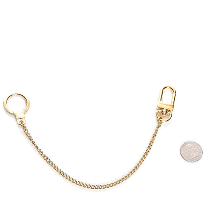 Louis Vuitton Metal Pochette Extender Key Ring Chain Gold 2 of 4