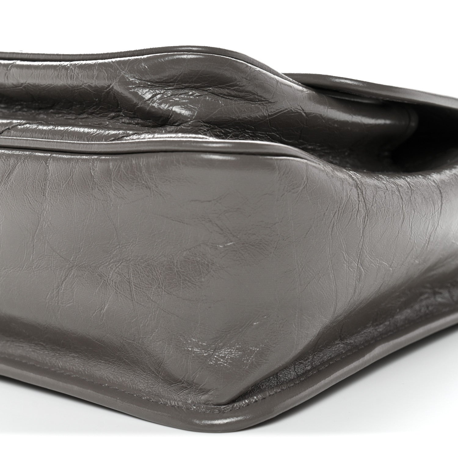 Saint Laurent Crinkled Calfskin Matelasse Monogram Medium Niki Chain Satchel Fog 10 of 10