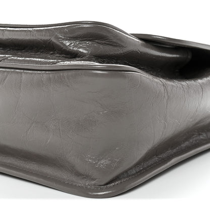 Saint Laurent Crinkled Calfskin Matelasse Monogram Medium Niki Chain Satchel Fog 10 of 10