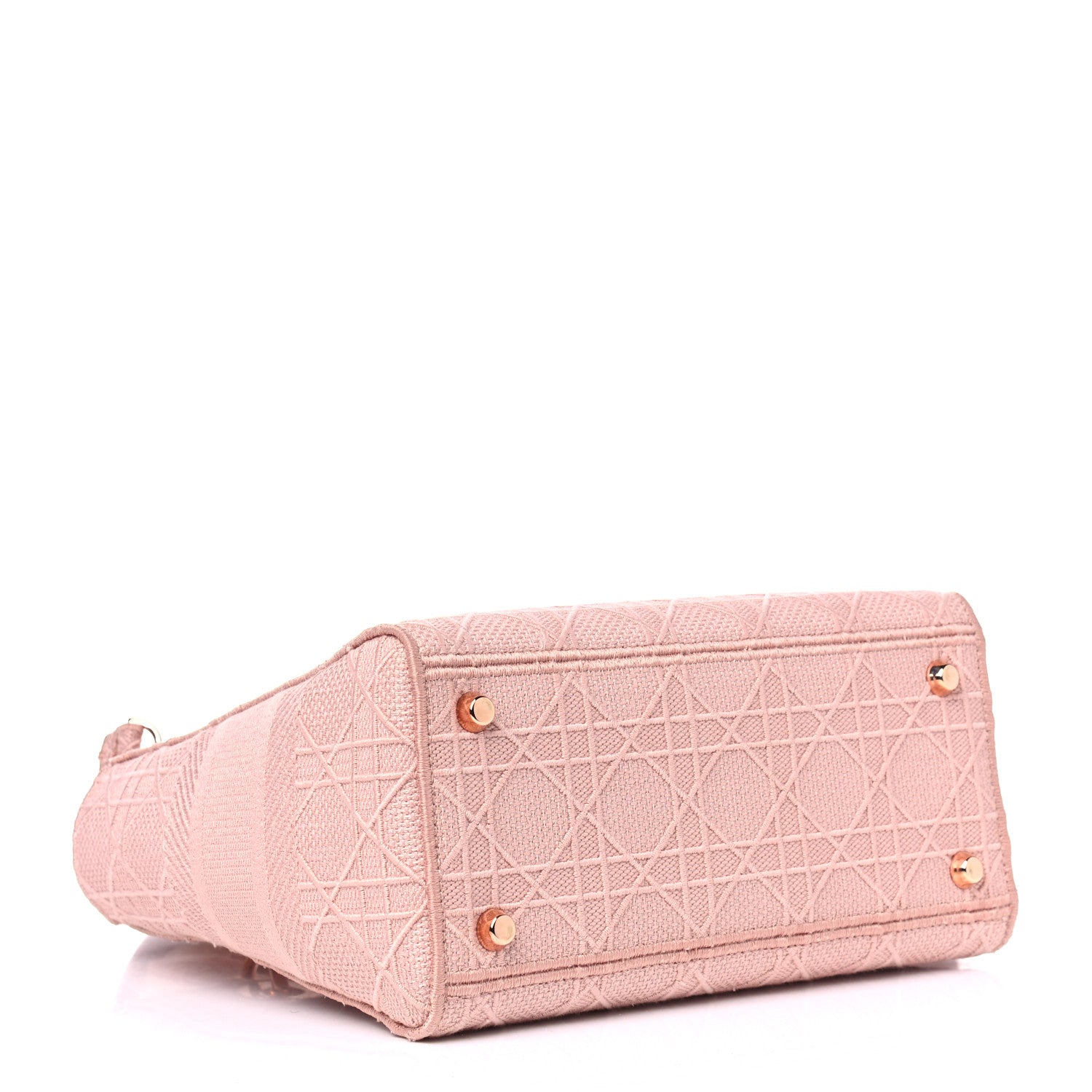 Christian Dior Canvas Embroidered Cannage Medium Lady D-Lite Pink 4 of 6