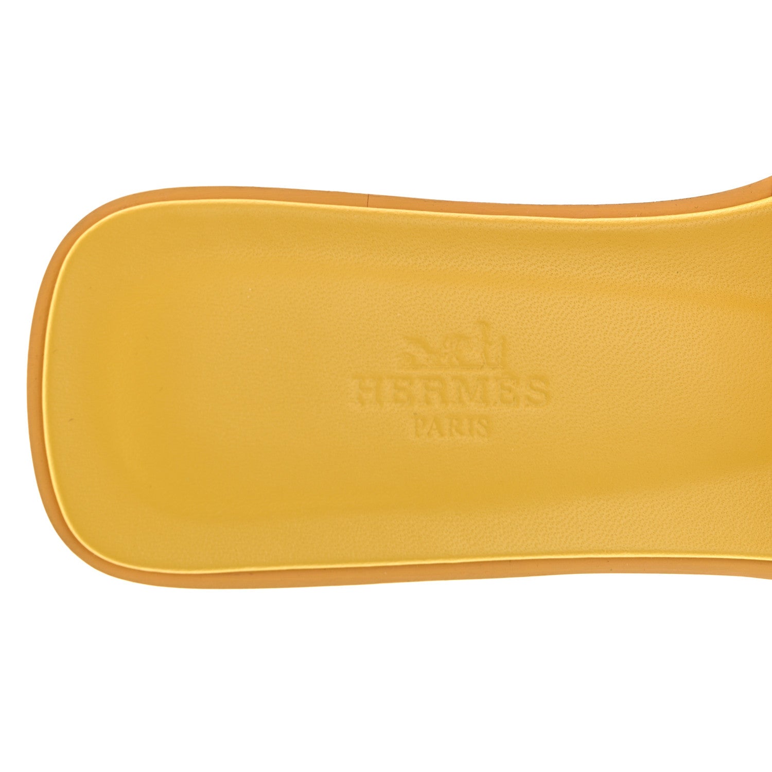 Hermes Calfskin Oran Sandals 37 Jaune Citron 8 of 9