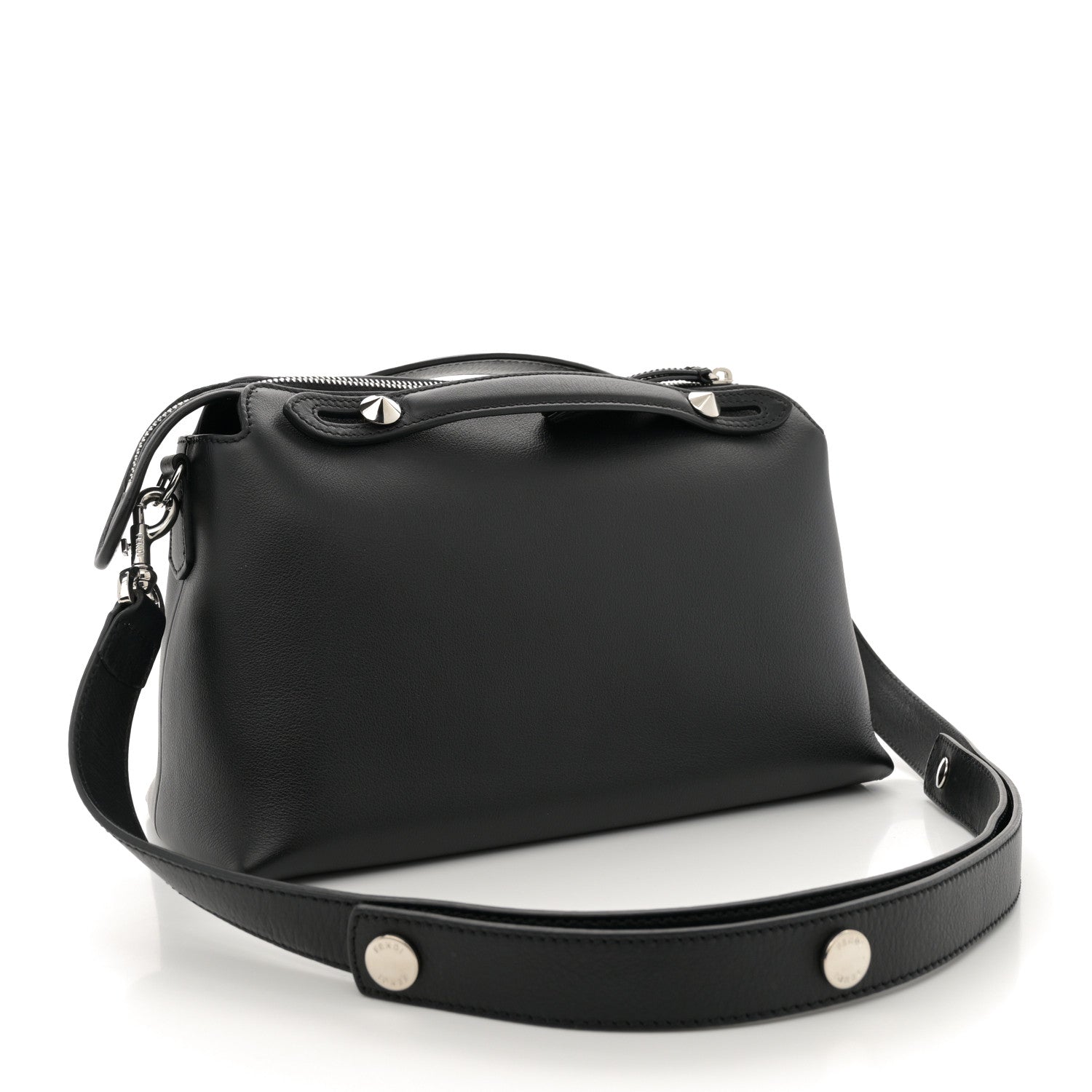 Fendi Vitello Dolce Marmol Medium By The Way Boston Bag Black 3 of 12