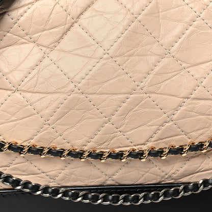 Chanel Aged Calfskin Quilted Medium Gabrielle Hobo Beige Black 8 of 10