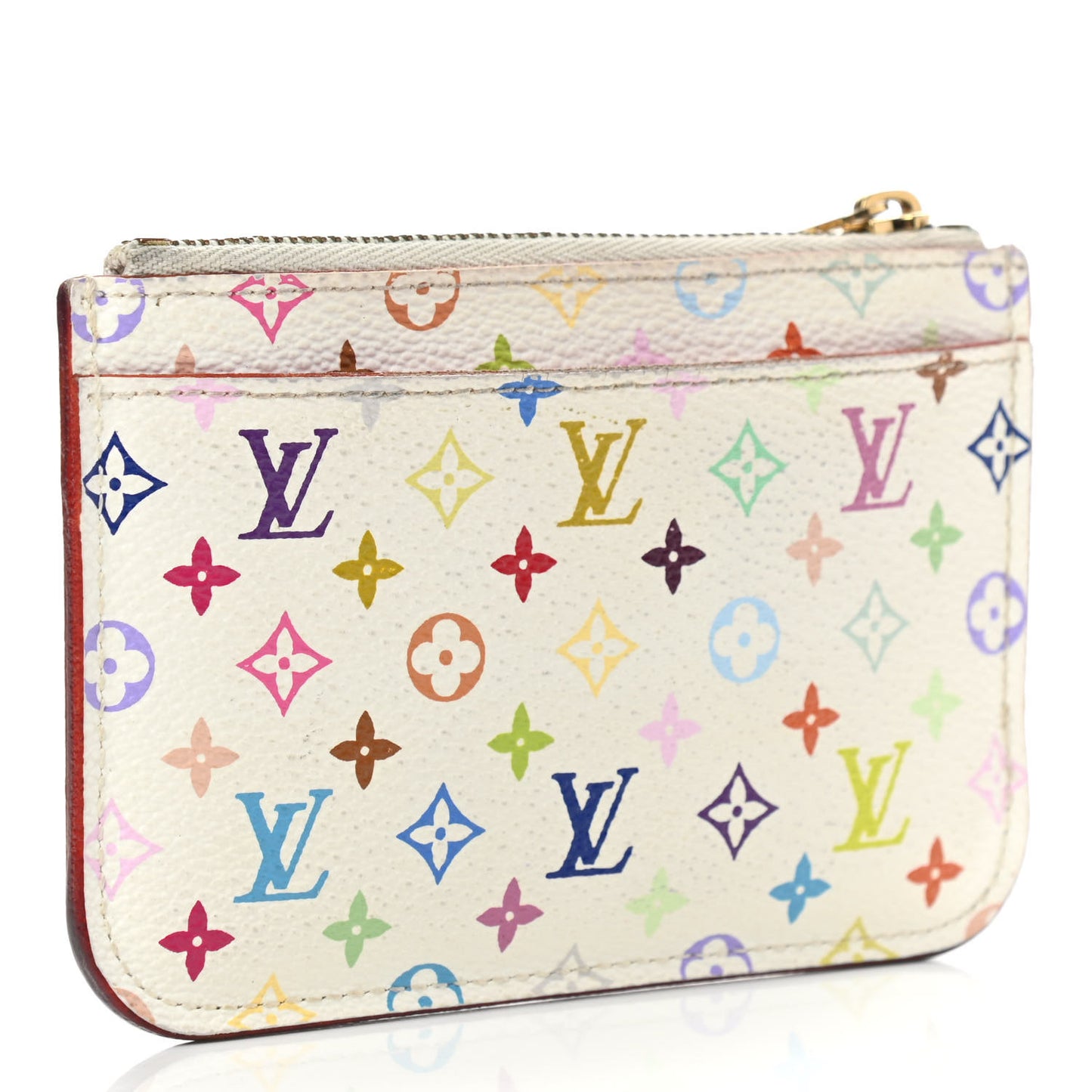 Monogram Multicolor Key Pouch White Litchi