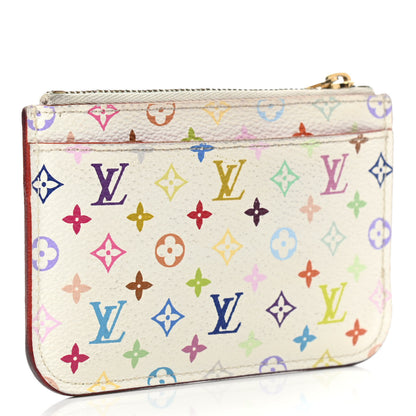 Louis Vuitton Monogram Multicolor Key Pouch White Litchi 3 of 11