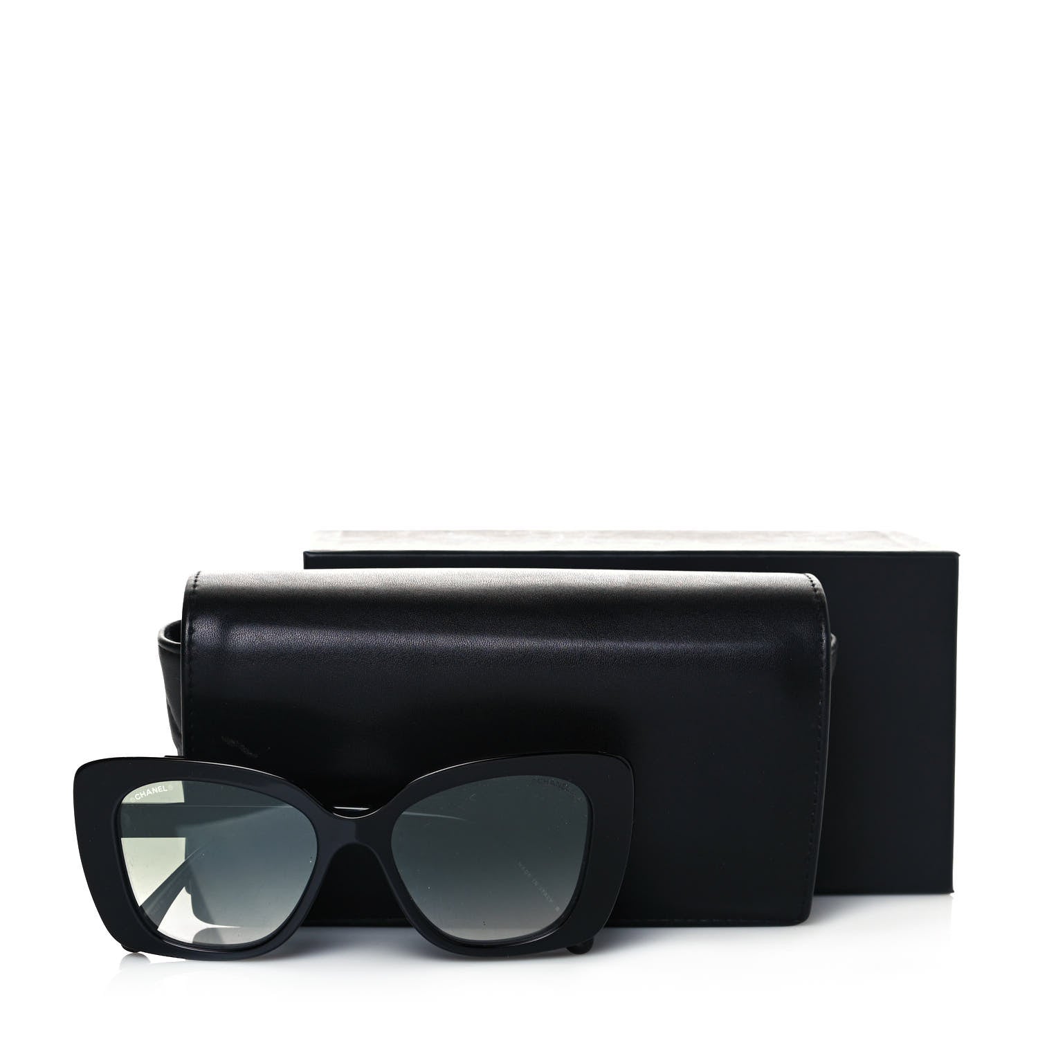 Chanel Acetate Strass Square Sunglasses 5422-B Black 8 of 8