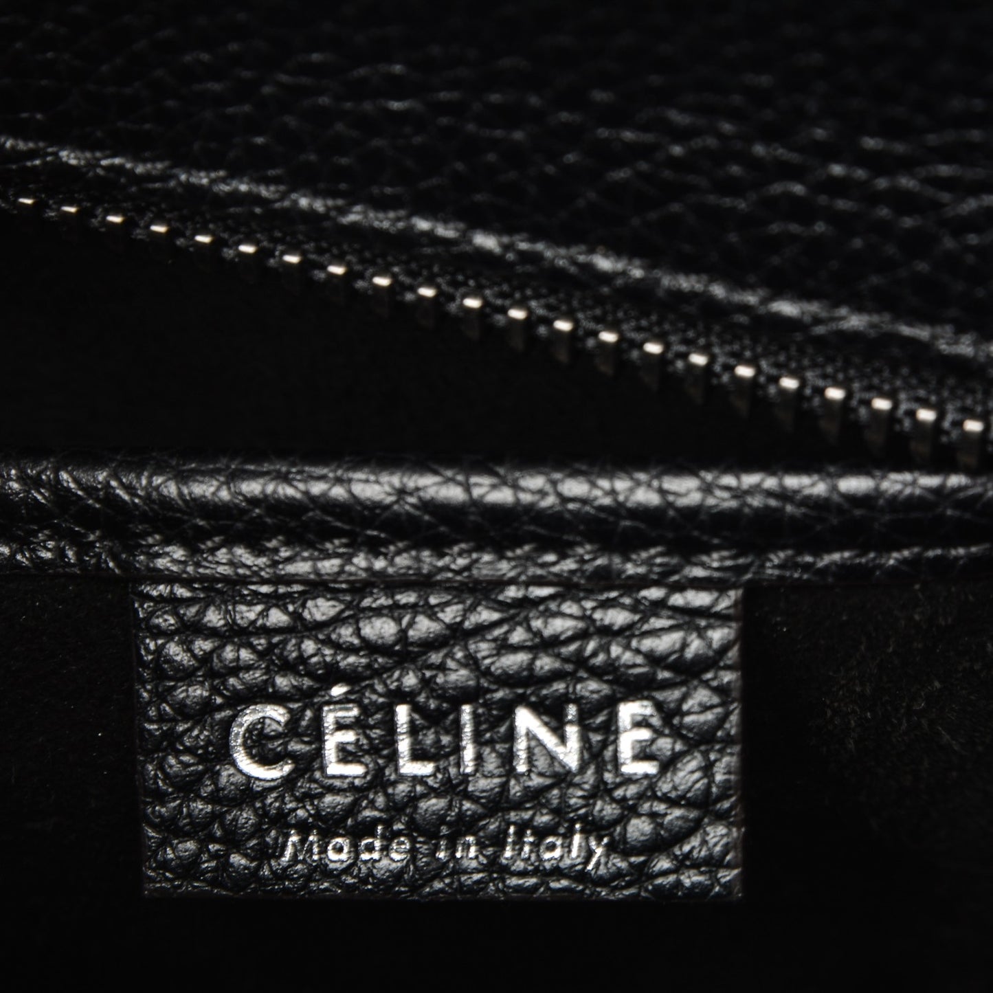 Drummed Calfskin Nano Luggage Black
