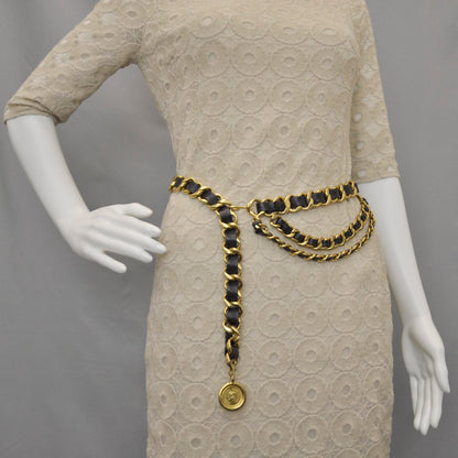 Chanel Leather Chain CC Coin Belt Gold 2 of 6