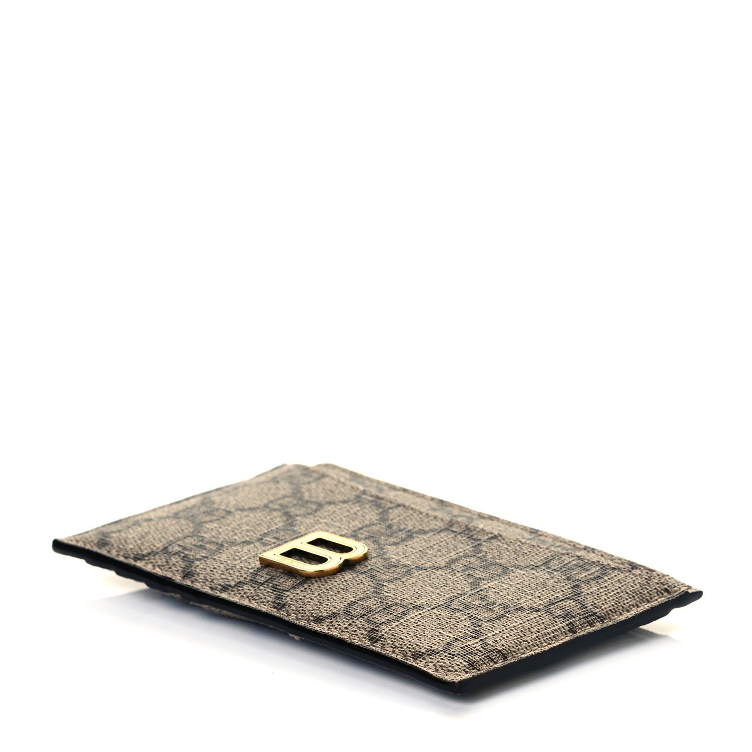 Gucci X BALENCIAGA GG Supreme Monogram Zip Card Case Beige Ebony 7 of 8
