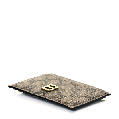 Gucci X BALENCIAGA GG Supreme Monogram Zip Card Case Beige Ebony 7 of 8